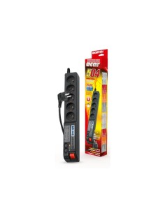 Listwa zasilająca Acar 504WF 1,5m 5 gniazd czarna | Listwy zasilające | ODEL.PL 2