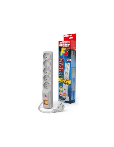 Listwa zasilająca Acar F5 5m 5 gniazd szara | Listwy zasilające | ODEL.PL