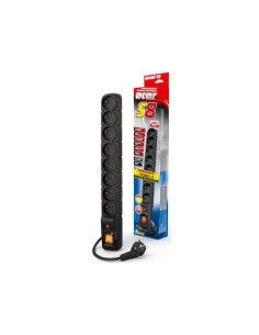 Listwa zasilająca Acar S8 1,5m 8 gniazd czarna | Listwy zasilające | ODEL.PL 2