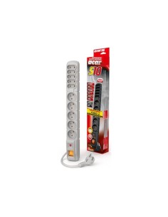 Listwa zasilająca Acar S10 3m 5 gniazd Euro szara | Listwy zasilające | ODEL.PL