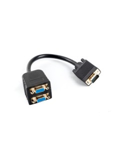 Adapter rozdzielacz VGA 1x wtyk do 2x gniazdo czarny | Adaptery wideo | ODEL.PL