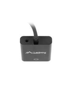 Adapter HDMI do VGA z audio MiniJack 3.5mm czarny | Adaptery wideo | ODEL.PL 2