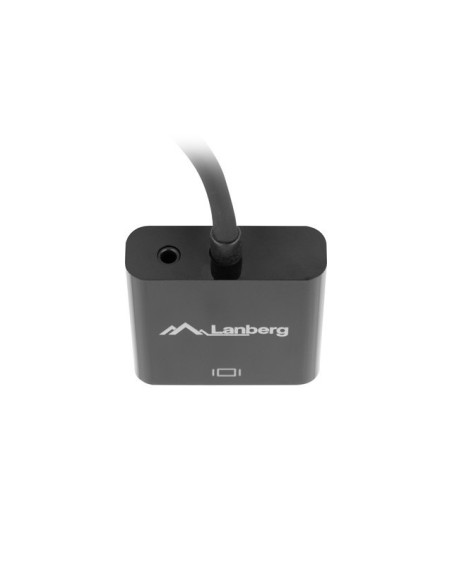 Adapter HDMI do VGA z audio MiniJack 3.5mm czarny | Adaptery wideo | ODEL.PL