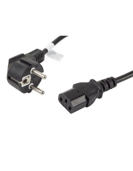 Kabel zasilający do komputera C13-C14 1,8m VDE czarny | Kable zasilające | ODEL.PL
