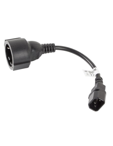 Adapter zasilający UPS C14 do Schuko (gniazdo) 20cm | Kable zasilające | ODEL.PL