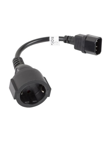 Adapter zasilający UPS C14 do Schuko (gniazdo) 20cm | Kable zasilające | ODEL.PL