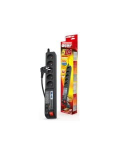 Listwa zasilająca Acar 504W 1,8m 5 gniazd czarna | Listwy zasilające | ODEL.PL 2