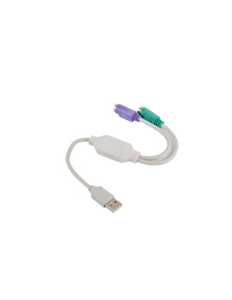 Adapter USB-A 2.0 do 2x PS/2 (klawiatura, mysz) biały | Adaptery USB | ODEL.PL