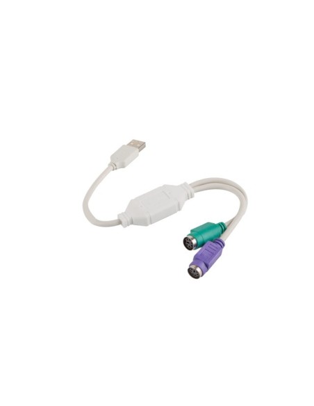 Adapter USB-A 2.0 do 2x PS/2 (klawiatura, mysz) biały | Adaptery USB | ODEL.PL