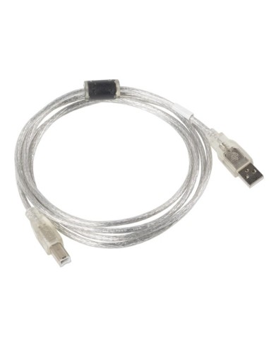 Kabel USB-A do USB-B 2.0 z ferrytem 1,8m przezroczysty | Kable USB | ODEL.PL
