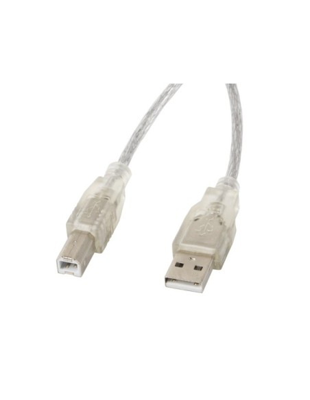 Kabel USB-A do USB-B 2.0 z ferrytem 5m przezroczysty | Kable USB | ODEL.PL