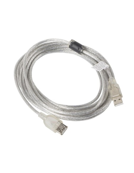Przedłużacz USB-A 2.0 z ferrytem 5m przezroczysty | Kable USB | ODEL.PL