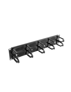 Organizer kablowy 19" 2U z 10 uchwytami i panelem szczotkowym | Akcesoria do szaf RACK | ODEL.PL