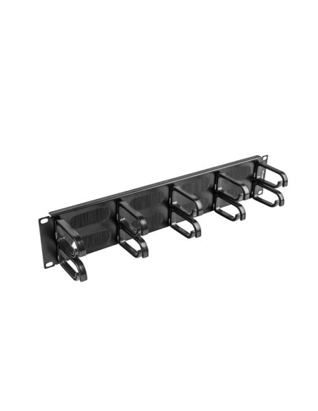 Organizer kablowy 19" 2U z 10 uchwytami i panelem szczotkowym | Akcesoria do szaf RACK | ODEL.PL