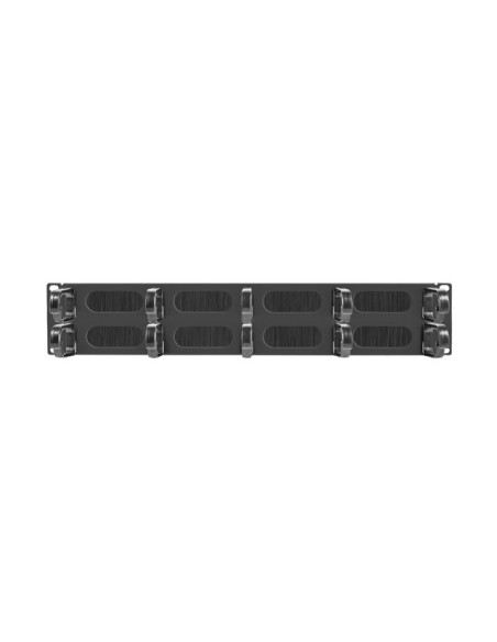 Organizer kablowy 19" 2U z 10 uchwytami i panelem szczotkowym | Akcesoria do szaf RACK | ODEL.PL