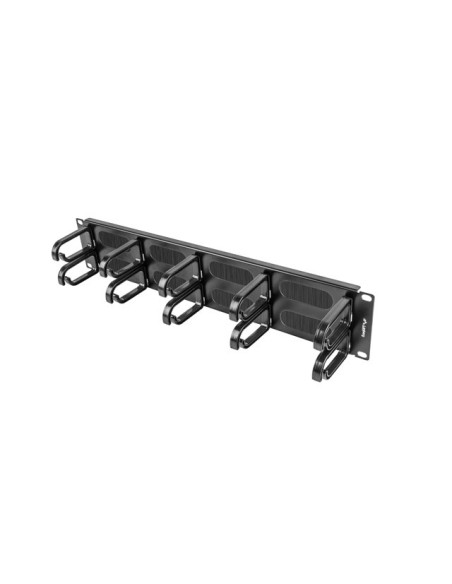 Organizer kablowy 19" 2U z 10 uchwytami i panelem szczotkowym | Akcesoria do szaf RACK | ODEL.PL