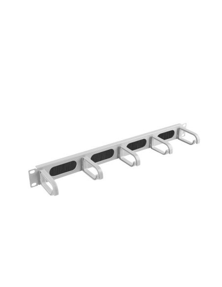 Organizer kablowy 19" 1U z 5 uchwytami i panelem szczotkowym | Akcesoria do szaf RACK | ODEL.PL