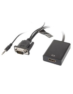 Adapter VGA z audio MiniJack do HDMI na kablu 20cm | Adaptery wideo | ODEL.PL 2