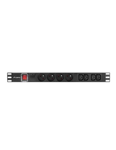 Listwa zasilająca RACK PDU 19" 1U 16A 4xPL+4xIEC C13 | Listwy zasilające | ODEL.PL