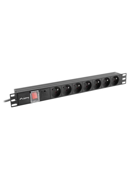 Listwa zasilająca RACK PDU 19" 1U 16A 7 gniazd czarna | Listwy zasilające | ODEL.PL