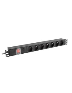 Listwa zasilająca RACK PDU 19" 1U 10A 7 gniazd C14 czarna | Listwy zasilające | ODEL.PL