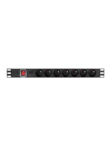 Listwa zasilająca RACK PDU 19" 1U 10A 7 gniazd C14 czarna | Listwy zasilające | ODEL.PL