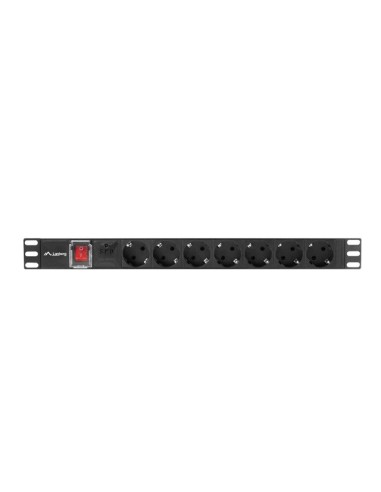 Listwa zasilająca RACK PDU 19" 1U 10A 7 gniazd Schuko C14 | Listwy zasilające | ODEL.PL