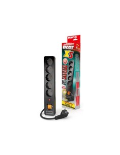 Listwa zasilająca Acar X5 5m 5 gniazd czarna | Listwy zasilające | ODEL.PL