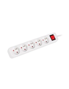 Przedłużacz z miedzi z wyłącznikiem 3m 5 gniazd biały | Przedłużacze | ODEL.PL