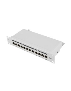 Patch panel ekranowany 12-portowy 10" 1U Kat.6 FTP szary | Osprzęt sieciowy | ODEL.PL