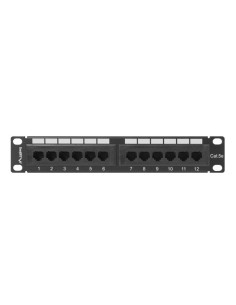 Patch panel 12-portowy 10" 1U Kat.5e UTP czarny | Osprzęt sieciowy | ODEL.PL 2