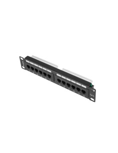Patch panel 12-portowy 10" 1U Kat.6 UTP czarny | Osprzęt sieciowy | ODEL.PL