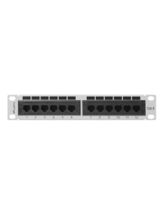 Patch panel 12-portowy 10" 1U Kat.6 UTP szary | Osprzęt sieciowy | ODEL.PL 2