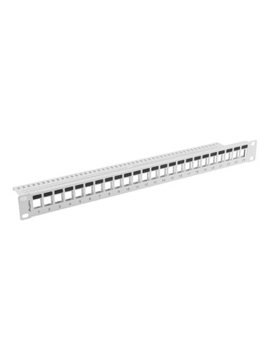 Patch panel pusty 24-portowy 1U 19" do modułów Keystone | Osprzęt sieciowy | ODEL.PL