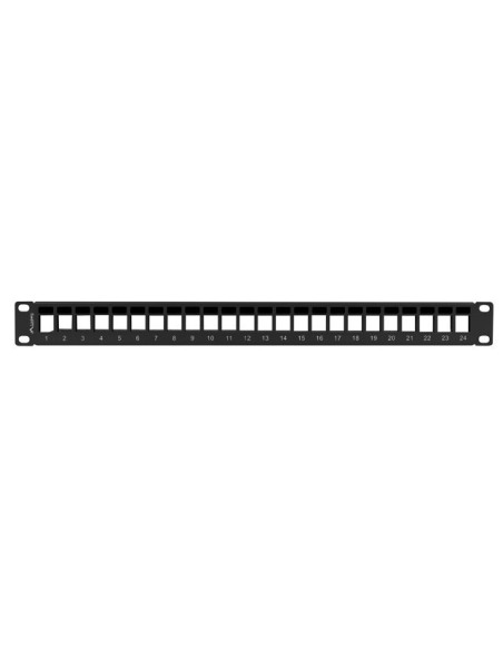 Patch panel pusty 24-portowy 1U 19" do modułów Keystone | Osprzęt sieciowy | ODEL.PL