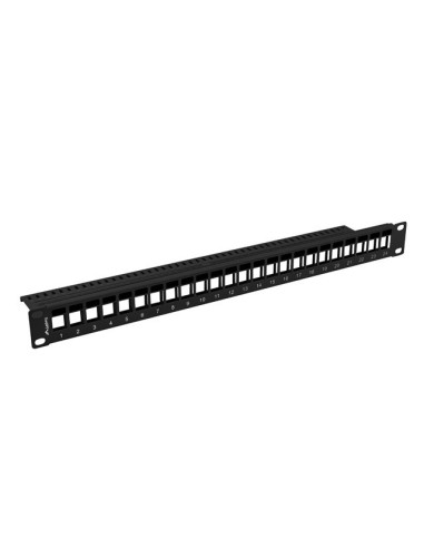 Patch panel pusty 24-portowy 1U 19" do modułów Keystone | Osprzęt sieciowy | ODEL.PL
