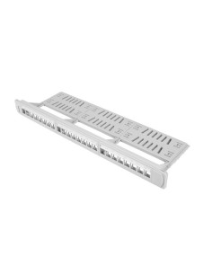 Patch panel pusty 24-portowy 1U 19" z organizerem szary | Osprzęt sieciowy | ODEL.PL