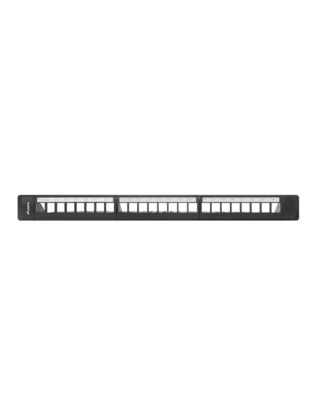 Patch panel pusty 24-portowy 1U 19" z organizerem czarny | Osprzęt sieciowy | ODEL.PL