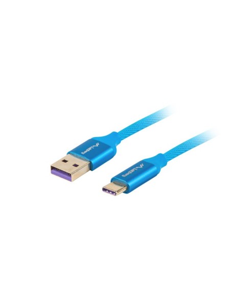 Kabel USB-A do USB-C 2.0 Premium 5A 0,5m niebieski | Kable USB | ODEL.PL