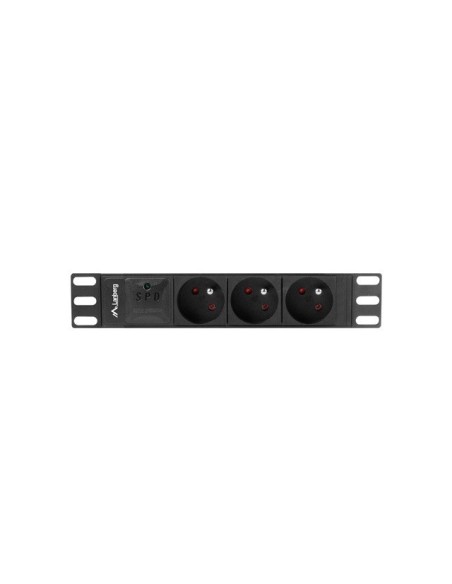 Listwa zasilająca RACK PDU 10" 1U 16A 3 gniazda czarna | Listwy zasilające | ODEL.PL