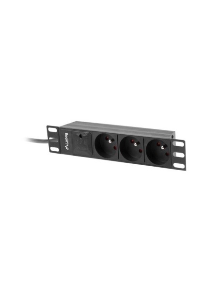Listwa zasilająca RACK PDU 10" 1U 16A 3 gniazda czarna | Listwy zasilające | ODEL.PL