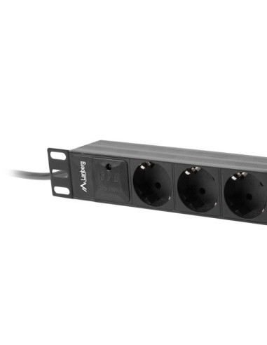 Listwa zasilająca RACK PDU 10" 1U 10A 3 gniazda Schuko C14 | Listwy zasilające | ODEL.PL