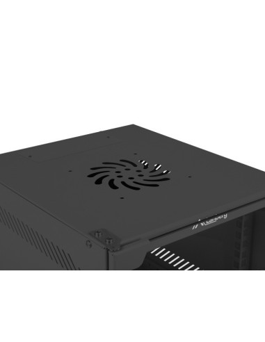 Szafa rackowa wisząca 10" 4U 280x310 czarna szklane drzwi | Szafy serwerowe | ODEL.PL