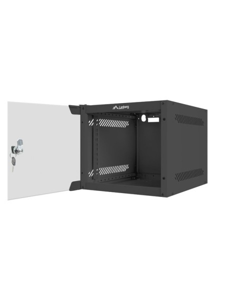 Szafa rackowa wisząca 10" 4U 280x310 czarna szklane drzwi | Szafy serwerowe | ODEL.PL