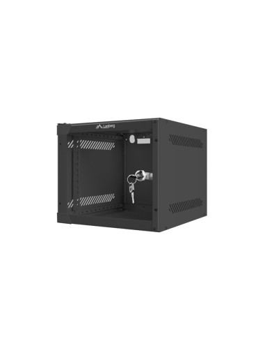 Szafa rackowa wisząca 10" 4U 280x310 czarna szklane drzwi | Szafy serwerowe | ODEL.PL