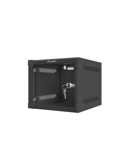 Szafa rackowa wisząca 10" 4U 280x310 czarna szklane drzwi | Szafy serwerowe | ODEL.PL