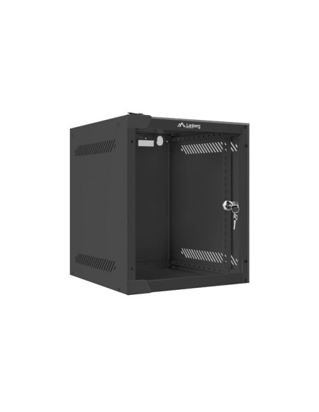 Szafa rackowa wisząca 10" 6U 280x310 czarna szklane drzwi | Szafy serwerowe | ODEL.PL