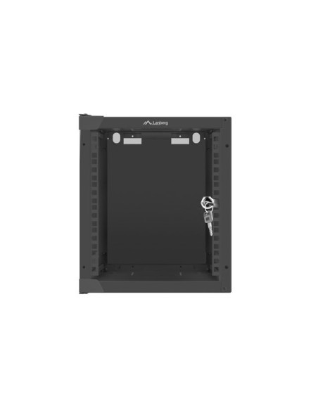 Szafa rackowa wisząca 10" 6U 280x310 czarna szklane drzwi | Szafy serwerowe | ODEL.PL