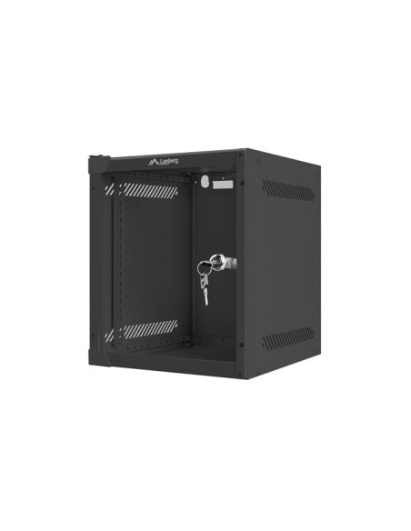 Szafa rackowa wisząca 10" 6U 280x310 czarna szklane drzwi | Szafy serwerowe | ODEL.PL