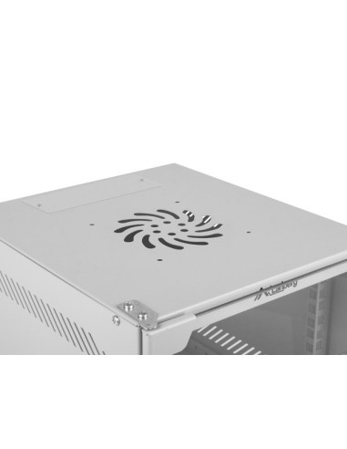 Szafa rackowa wisząca 10" 6U 280x310 szara szklane drzwi | Szafy serwerowe | ODEL.PL